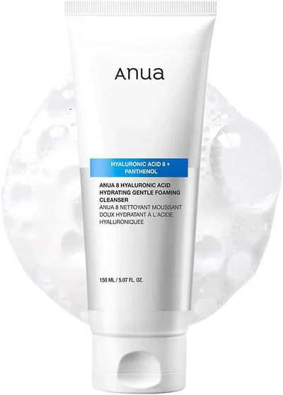 ANUA Hydrating Gentle Foaming Cleanser, Hyaluronic Acid (150ml/5.07fl oz.)