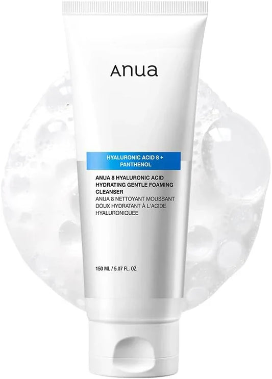 ANUA Hydrating Gentle Foaming Cleanser, Hyaluronic Acid (150ml/5.07fl oz.)