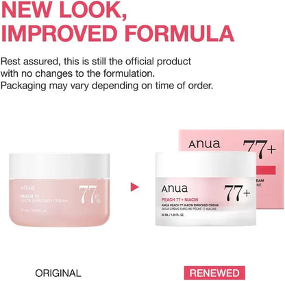 ANUA Peach 77 Niacin Enriched Cream – Brighten, Hydrate & Glow | 50ml